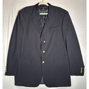 Tommy Hilfiger Vintage Men’s Blazer Sports Coat Navy Blue Gold Buttons 40 L